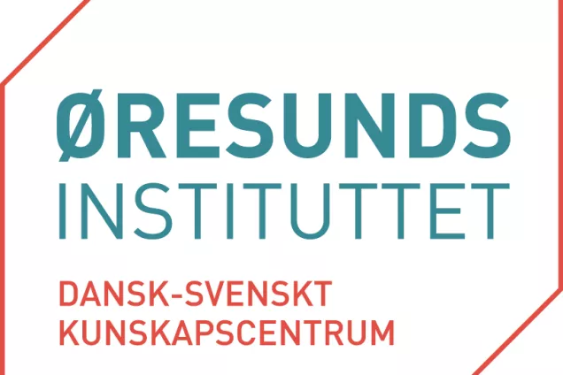 Öresundsinstituttets logotype. Under logotypen texten "dansk-svenskt kunskapscentrum".